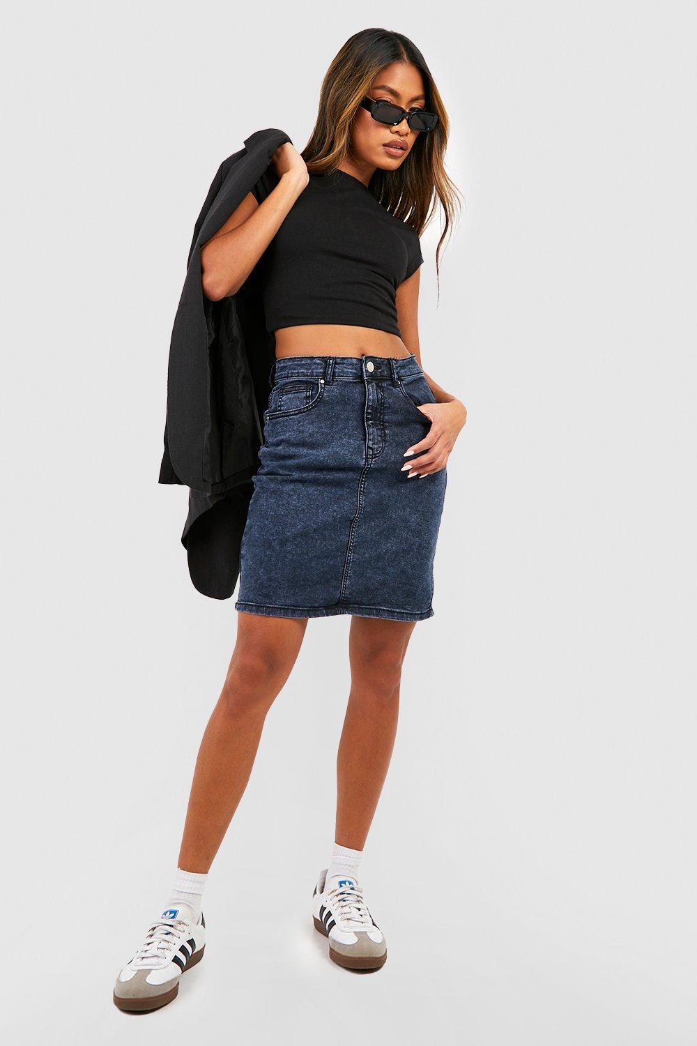 Stretch denim 2025 mini skirt uk